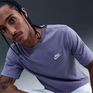 Nike Sportswear Club T-Shirts in Purple and Teal, Size XSmall